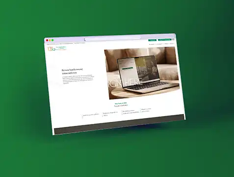 Wizualizacja strony wykonanej dla Banku Spółdzielczego w Zatorze