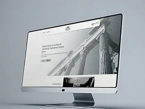 Wizualizacja strony dla Ministerstwa Usług Prawnych